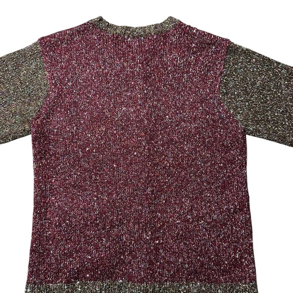 Celina Yang Designs Colorblock Metallic Knit Cardigan Sweater Women’s M - Picture 4 of 7
